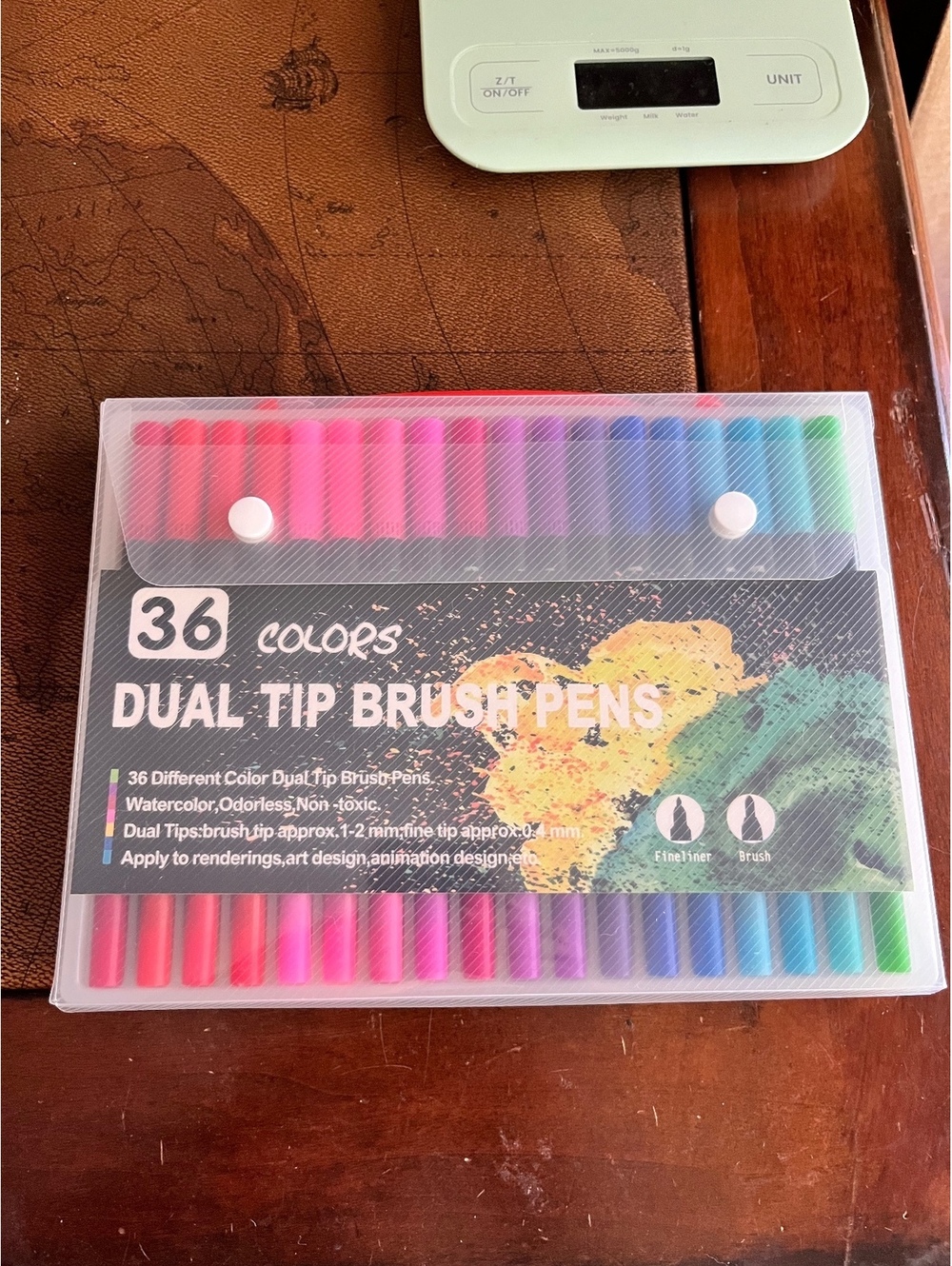 36 Colors Dual Tip Brush Pens - Vibrant Watercolor Markers